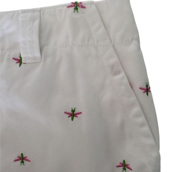 EUC Rare White label Lilly Pulitzer Vintage dragonfly skirt, white w/pink&green - Picture 6 of 11